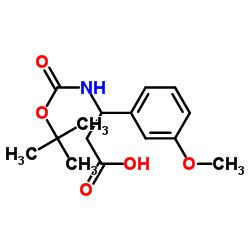 3-(boc-amino)-3-(3-methoxyphenyl)propionic acid structure