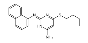 6-butylsulfanyl-2-N-naphthalen-1-ylpyrimidine-2,4-diamine Structure