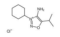 3-cyclohexyl-5-propan-2-yloxadiazol-3-ium-4-amine,chloride Structure