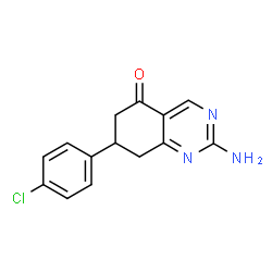 2-AMINO-7-(4-CHLORO-PHENYL)-7,8-DIHYDRO-6H-QUINAZOLIN-5-ONE结构式
