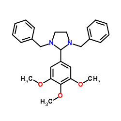 1,3-Dibenzyl-2-(3,4,5-trimethoxyphenyl)imidazolidine结构式
