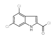4,6-二氯-吲哚-2-羰酰氯结构式