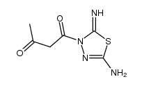 5-amino-3-acetoacetyl-3H-[1,3,4]thiadiazol-2-ylideneamine Structure