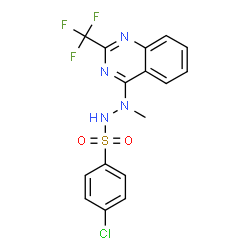 4-Chloro-N'-methyl-N'-[2-(trifluoromethyl)-4-quinazolinyl]benzenesulfonohydrazide Structure