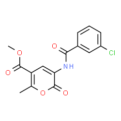 Methyl 3-[(3-chlorobenzoyl)amino]-6-methyl-2-oxo-2H-pyran-5-carboxylate Structure