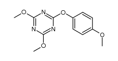 2,4-dimethoxy-6-(4-methoxyphenoxy)-1,3,5-triazine Structure