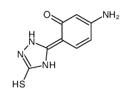 3-amino-6-(5-sulfanylidene-1,2,4-triazolidin-3-ylidene)cyclohexa-2,4-dien-1-one Structure