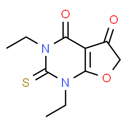 Furo[2,3-d]pyrimidine-4,5(1H,6H)-dione,1,3-diethyl-2,3-dihydro-2-thioxo- structure