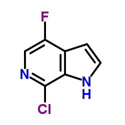 7-氯-4-氟-1H-吡咯并[2,3-c]吡啶结构式