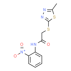 2-[(5-Methyl-1,3,4-thiadiazol-2-yl)sulfanyl]-N-(2-nitrophenyl)acetamide Structure