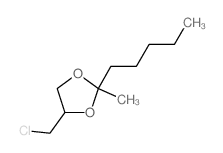 4-(chloromethyl)-2-methyl-2-pentyl-1,3-dioxolane结构式