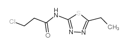 3-chloro-N-(5-ethyl-1,3,4-thiadiazol-2-yl)propanamide结构式