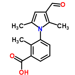 3-(3-Formyl-2,5-dimethyl-1H-pyrrol-1-yl)-2-methylbenzoic acid结构式