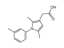 2-[2,5-dimethyl-1-(3-methylphenyl)pyrrol-3-yl]acetic acid Structure