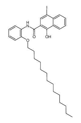 1-hydroxy-4-iodo-2'-tetradecyloxy-2-naphthanilide结构式