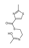 S-(2-acetamidoethyl) 2-methyl-1,3-thiazole-4-carbothioate结构式