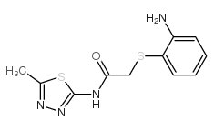 2-(2-aminophenyl)sulfanyl-N-(5-methyl-1,3,4-thiadiazol-2-yl)acetamide Structure