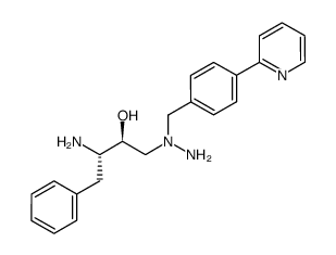 1-[4-(pyridine-2-yl)phenyl]-(5S)-2,5-diamino-(4S)-hydroxy-6-phenyl-2-azahexane结构式