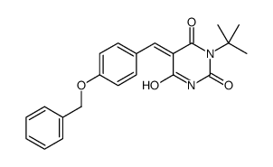 1-tert-butyl-5-[(4-phenylmethoxyphenyl)methylidene]-1,3-diazinane-2,4,6-trione结构式