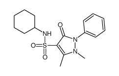 N-cyclohexyl-1,5-dimethyl-3-oxo-2-phenylpyrazole-4-sulfonamide Structure