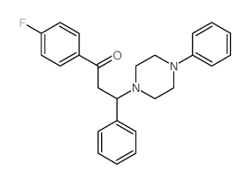 1-(4-fluorophenyl)-3-phenyl-3-(4-phenylpiperazin-1-yl)propan-1-one Structure
