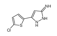 5-(5-chlorothiophen-2-yl)-1H-pyrazol-3-amine结构式