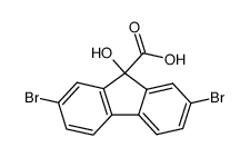 2,7-dibromo-9-hydroxy-fluorene-9-carboxylic acid Structure