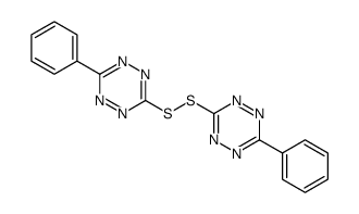 3-phenyl-6-[(6-phenyl-1,2,4,5-tetrazin-3-yl)disulfanyl]-1,2,4,5-tetrazine Structure