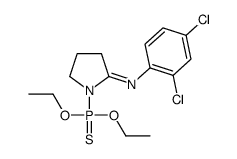 Phosphonothioic acid, (2-((2,4-dichlorophenyl)imino)-1-pyrrolidinyl)-,O,O-diethyl ester picture