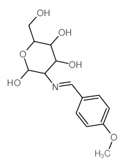 2-(4-甲氧基亚苄基)亚氨基-2-脱氧-D-葡萄糖结构式