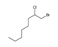 1-bromo-2-chlorooctane结构式