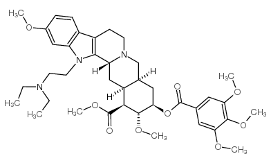 Yohimban-16-carboxylicacid,1-[2-(diethylamino)ethyl]-11,17-dimethoxy-18-[(3,4,5-trimethoxybenzoyl)oxy]-,methyl ester, (3b,16b,17a,18b,20a)- picture