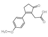 [2-(4-甲氧基苯基)-5-氧环戊-1-烯]乙酸结构式