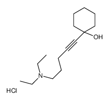 1-[5-(diethylamino)pent-1-ynyl]cyclohexan-1-ol,hydrochloride Structure