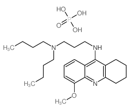 N',N'-dibutyl-N-(5-methoxy-1,2,3,4-tetrahydroacridin-9-yl)propane-1,3-diamine,phosphoric acid Structure