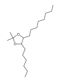 4-Hexyl-2,2-dimethyl-5-octyl-1,3-dioxolane structure