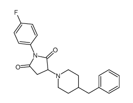 3-(4-benzylpiperidin-1-yl)-1-(4-fluorophenyl)pyrrolidine-2,5-dione Structure