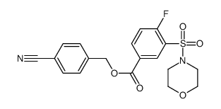 (4-cyanophenyl)methyl 4-fluoro-3-morpholin-4-ylsulfonylbenzoate结构式