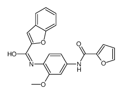 2-Benzofurancarboxamide,N-[4-[(2-furanylcarbonyl)amino]-2-methoxyphenyl]-(9CI) structure