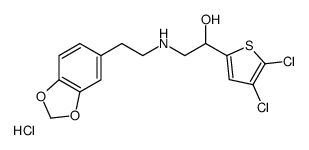 2-[2-(1,3-benzodioxol-5-yl)ethylamino]-1-(4,5-dichlorothiophen-2-yl)ethanol,hydrochloride结构式