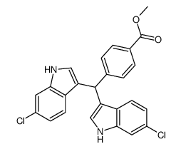 methyl 4-[bis(6-chloro-1H-indol-3-yl)methyl]benzoate Structure