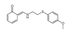 6-[[2-(4-methoxyphenyl)sulfanylethylamino]methylidene]cyclohexa-2,4-dien-1-one Structure