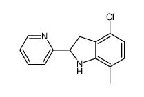 1H-Indole,4-chloro-2,3-dihydro-7-methyl-2-(2-pyridinyl)-(9CI)结构式