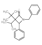 2-Azetidinethione,3-(1,1-dimethylethyl)-3-(1-methylethyl)-4-phenyl-1-(phenylmethyl)- structure