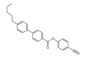 4'-Pentyl-4-biphenylcarboxylic acid p-cyanophenyl ester Structure