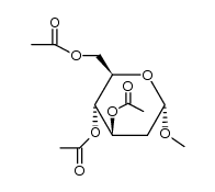 (2R,3S,4R,6S)-3,4-diacetoxy-2-(acetoxymethyl)-6-methoxytetrahydro-2H-pyran结构式