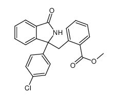 2-[1-(4-chloro-phenyl)-3-oxo-1,3-dihydro-isoindol-1-ylmethyl]-benzoic acid methyl ester结构式