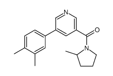 [5-(3,4-dimethylphenyl)pyridin-3-yl]-(2-methylpyrrolidin-1-yl)methanone Structure