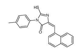 (5Z)-3-(4-methylphenyl)-5-(naphthalen-1-ylmethylidene)-2-sulfanylideneimidazolidin-4-one Structure