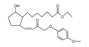 7-{2-Hydroxy-5-[(Z)-4-(4-methoxy-phenoxy)-3-oxo-but-1-enyl]-cyclopentyl}-heptanoic acid ethyl ester结构式